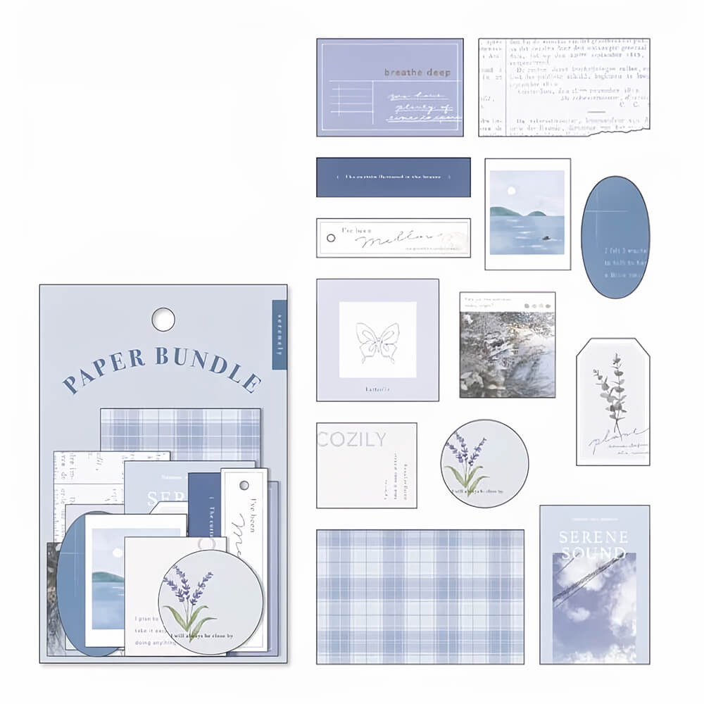 samolepky mind wave kolekce paper bundle - blue 2